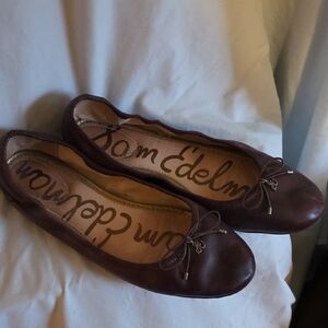 Sam Edelman Purple Leather Flats with Bow